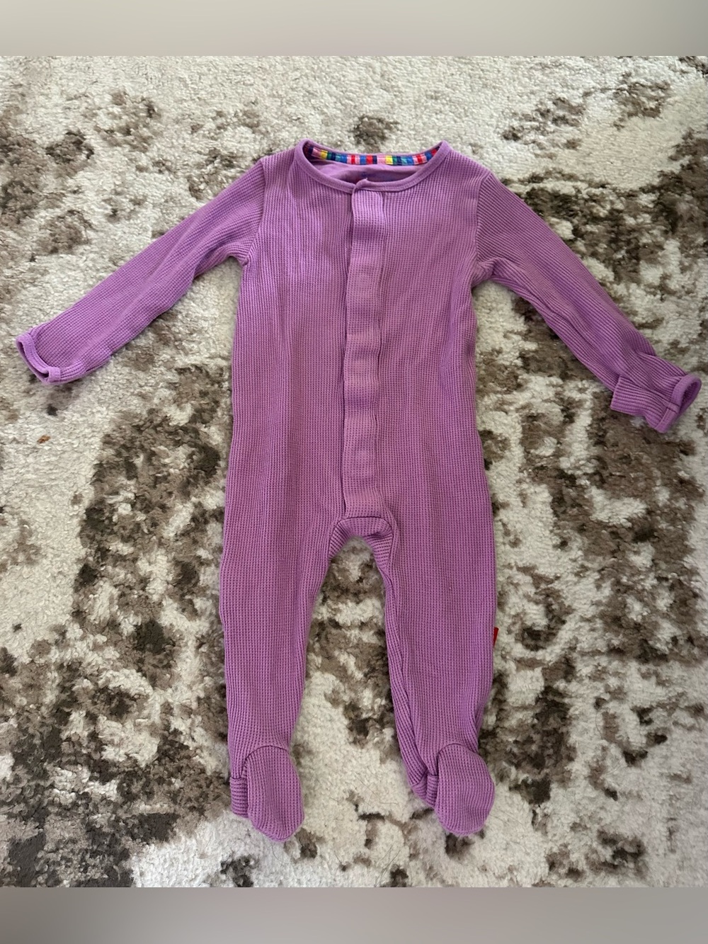 Magnetic Me Lavender Ribbed Footed One-Piece